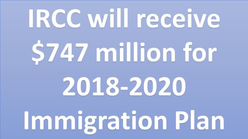 IRCC will receive $747 million