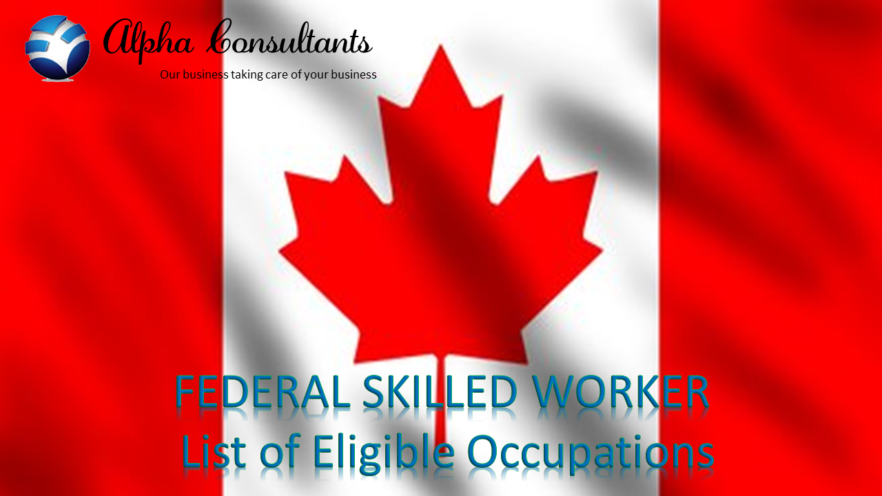 FSW List Eligible Occupations Alpha Consultants.
