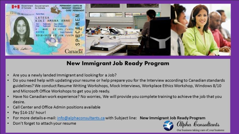 New Immigrant Job Ready Program